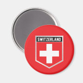 Schweiz-Schild Magnet (Vorderseite/Rückseite)