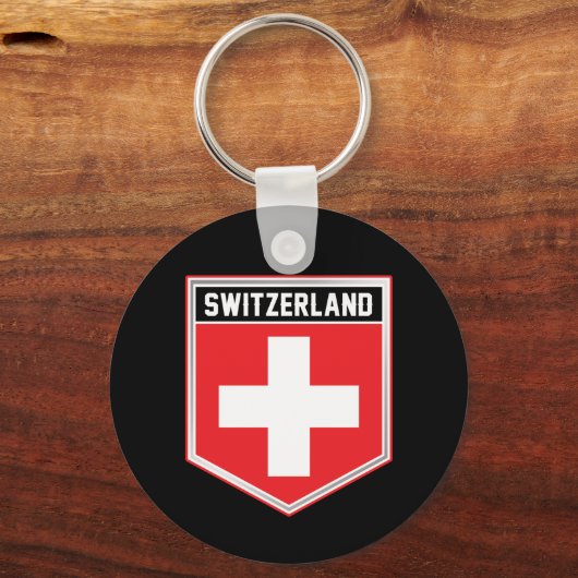 Schweiz-Schild Schlüsselanhänger (Vorderseite)