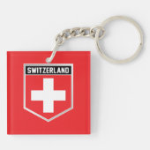 Schweiz-Schild Schlüsselanhänger (Rückseite)