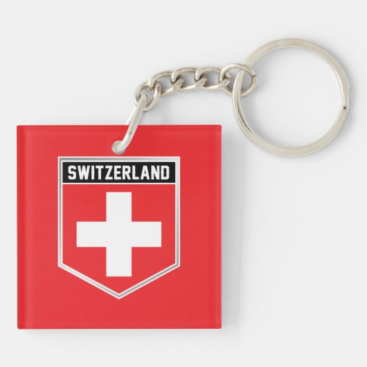 Schweiz-Schild Schlüsselanhänger (Rückseite)