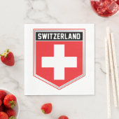 Schweiz-Schild Serviette (Beispiel)