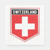 Schweiz-Schild Serviette (Vorderseite)