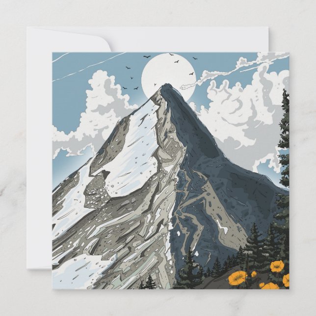 Schweiz Schneebedeckter Berg (Vorderseite)