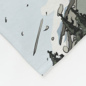 Schweiz schneebedeckter Berg Fleecedecke (Ecke)