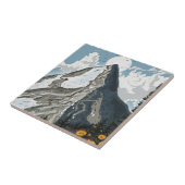 Schweiz schneebedeckter Berg Fliese (Seite)