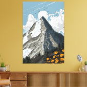 Schweiz schneebedeckter Berg Leinwanddruck (Insitu (Wohnzimmer))