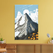 Schweiz schneebedeckter Berg Leinwanddruck (Insitu (Wohnzimmer))