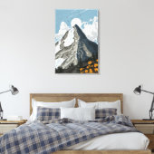 Schweiz schneebedeckter Berg Leinwanddruck (Insitu (Schlafzimmer))