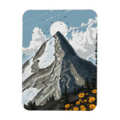 Schweiz Schneebedeckter Berg Magnet (Vertikal)