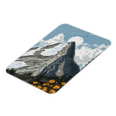 Schweiz Schneebedeckter Berg Magnet (Linke Seite)