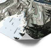 Schweiz schneebedeckter Berg Poster (Ecke)