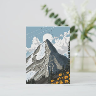 Schweiz schneebedeckter Berg Postkarte