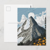 Schweiz schneebedeckter Berg Postkarte (Vorne/Hinten)
