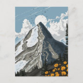 Schweiz schneebedeckter Berg Postkarte (Vorderseite)