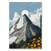 Schweiz Schneebedeckter Berg Tischnummer (Vorderseite)