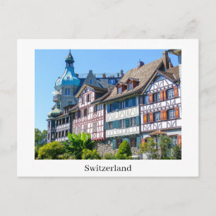 Schweiz Schöne alte Holzhäuser Postkarte