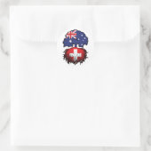 Schweiz Schweiz Australien Tree Roots Runder Aufkleber (Tasche)