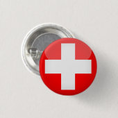 Schweiz & Schweiz Flag Cross Fashion / Buttons (Vorne & Hinten)