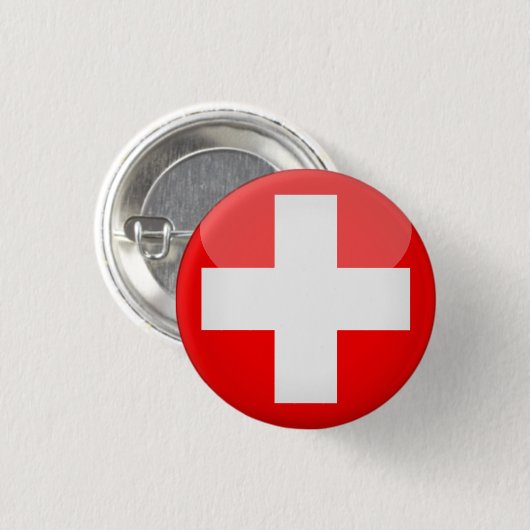 Schweiz & Schweiz Flag Cross Fashion / Buttons (Vorne & Hinten)
