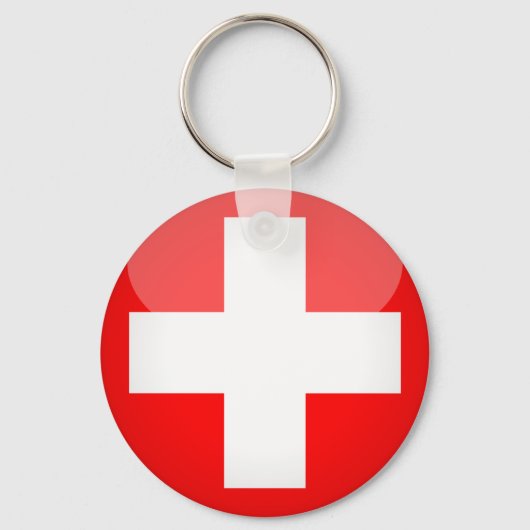 Schweiz & Schweiz Flag Cross Fashion / Schlüsselan Schlüsselanhänger (Vorderseite)