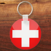 Schweiz & Schweiz Flag Cross Fashion / Schlüsselan Schlüsselanhänger (Rückseite)