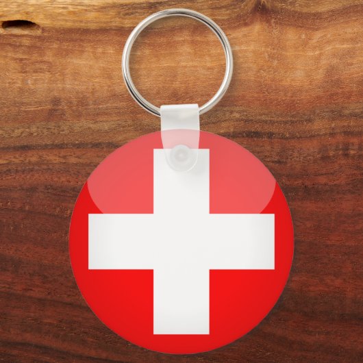 Schweiz & Schweiz Flag Cross Fashion / Schlüsselan Schlüsselanhänger (Rückseite)