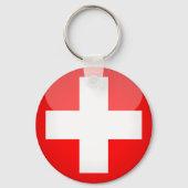 Schweiz & Schweiz Flag Cross Fashion / Schlüsselan Schlüsselanhänger (Rückseite)