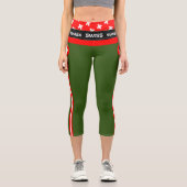Schweiz & Schweiz Flag Mode, Fitness, Sport Capri Leggings (Vorderseite)
