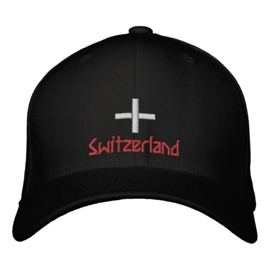Schweiz & Schweiz Flag Mode / Patrioten Bestickte Baseballkappe (Vorderseite)