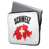 Schweiz Schweiz Karte Flag Laptopschutzhülle (Vorderseite Links)