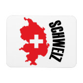Schweiz Schweiz Karte Flag Magnet (Horizontal)