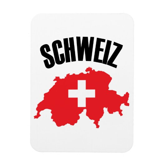 Schweiz Schweiz Karte Flag Magnet (Vertikal)