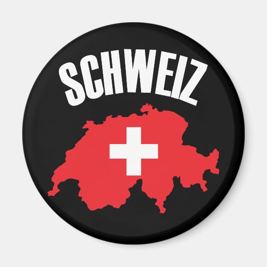 Schweiz Schweiz Karte Flag Magnet (Vorne)