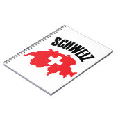 Schweiz Schweiz Karte Flag Notizblock (Linke Seite)