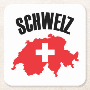 Schweiz Schweiz Karte Flag Rechteckiger Pappuntersetzer