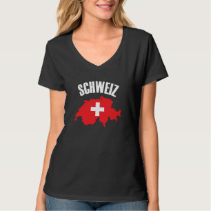 Schweiz Schweiz Karte Flag T-Shirt