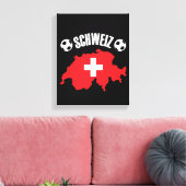 Schweiz Schweiz Map Soccer Leinwanddruck (Insitu (Wohnzimmer))