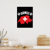 Schweiz Schweiz Map Soccer Poster (Küche)