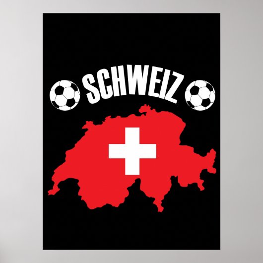 Schweiz Schweiz Map Soccer Poster (Vorne)