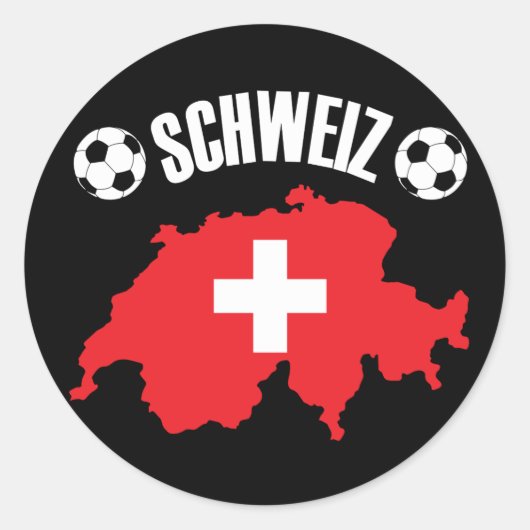 Schweiz Schweiz Map Soccer Runder Aufkleber (Vorderseite)