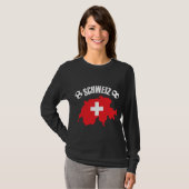 Schweiz Schweiz Map Soccer T-Shirt (Vorne ganz)