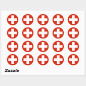 Schweiz , Schweiz Runder Aufkleber (Blatt)