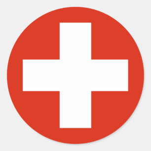 Schweiz , Schweiz Runder Aufkleber