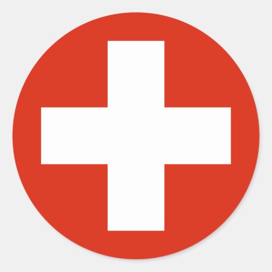 Schweiz , Schweiz Runder Aufkleber (Vorderseite)