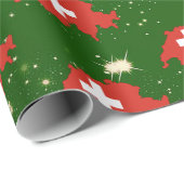 Schweiz Schweiz Schweizer Flagge Weihnachtsfeierta Geschenkpapier (Rolleneckpunkt)