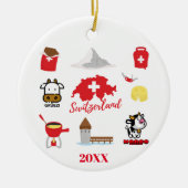 Schweiz - Schweiz Souvenir Combo Keramik Ornament (Vorne)