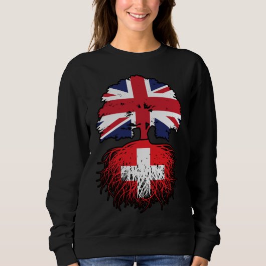 Schweiz Schweiz Vereinigtes Königreich Sweatshirt (Vorderseite)