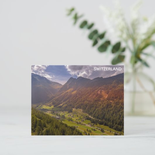 Schweiz Schweizer Alpen Foto für Ausflüge Postkarte (Stehend Vorderseite)