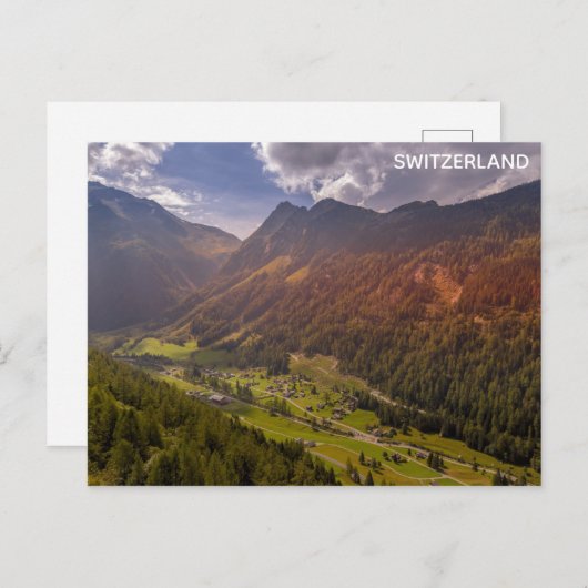 Schweiz Schweizer Alpen Foto für Ausflüge Postkarte (Vorne/Hinten)