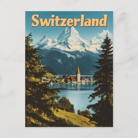 Schweiz Schweizer Alpen Landschaftliche Berge Postkarte (Vorderseite)